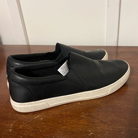Ugg Womens Kitlyn Black Leather Slip On Comfort Shoes Size 8 - Picture 5 of 10
